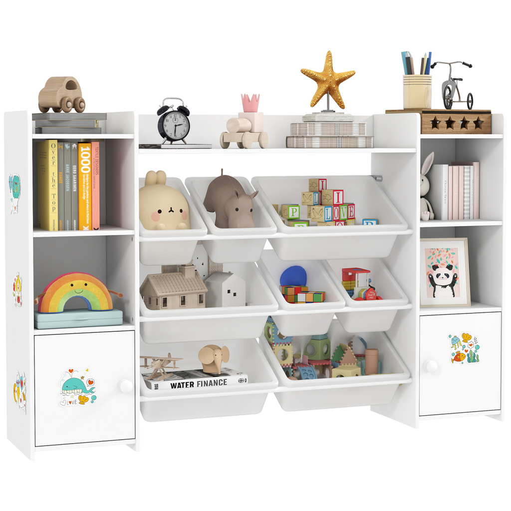 AIYAPLAY Kids Toy Storage Organiser with 8 Removable Storage Boxes