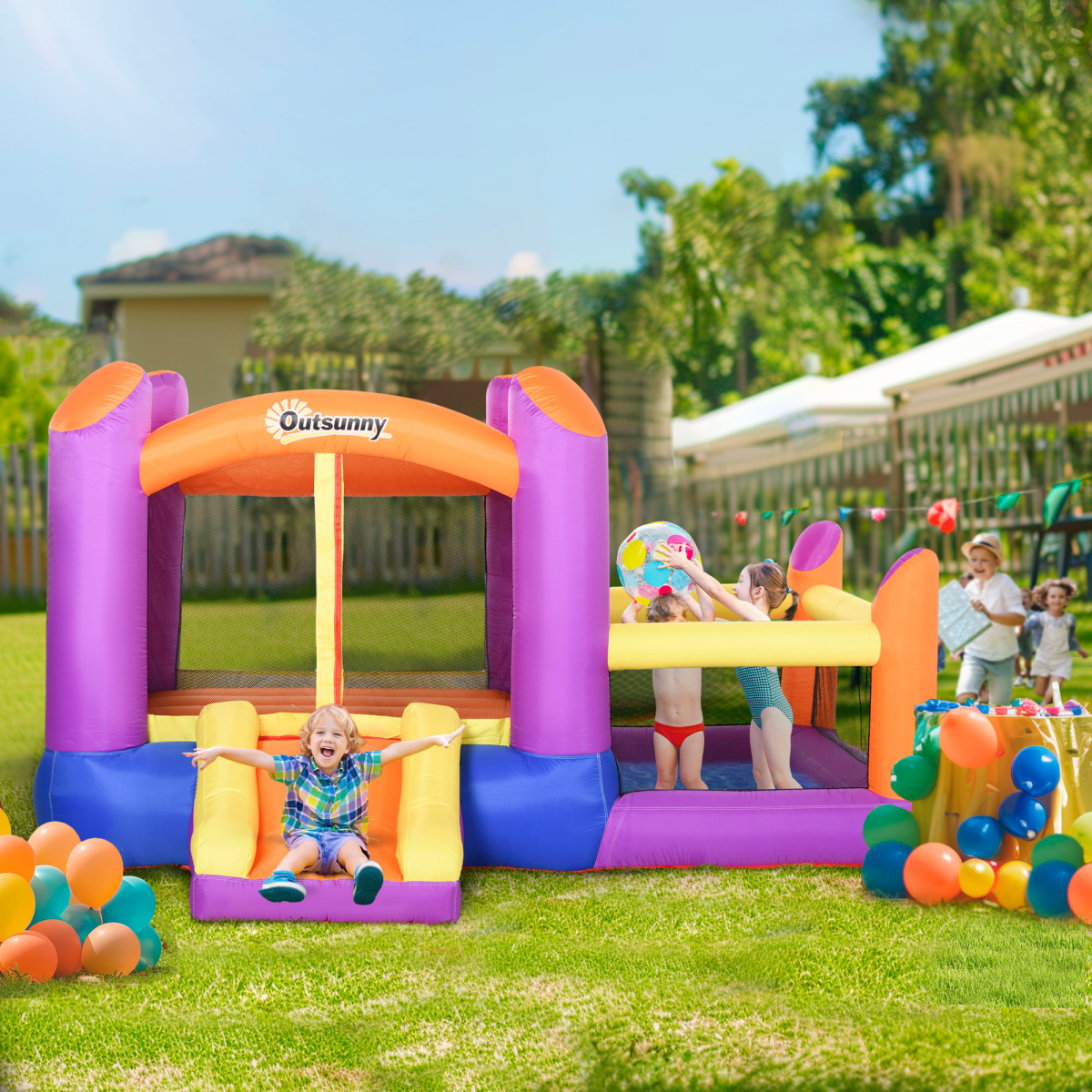 Bouncy Castle with Slide Pool House