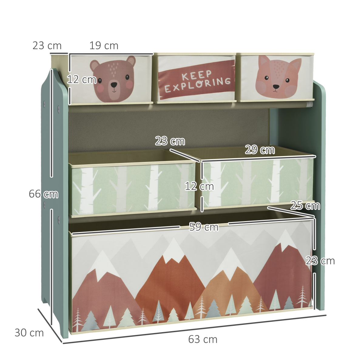 ZONEKIZ Childrens Toy Storage Organiser