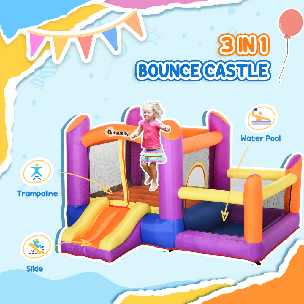 Bouncy Castle with Slide Pool House