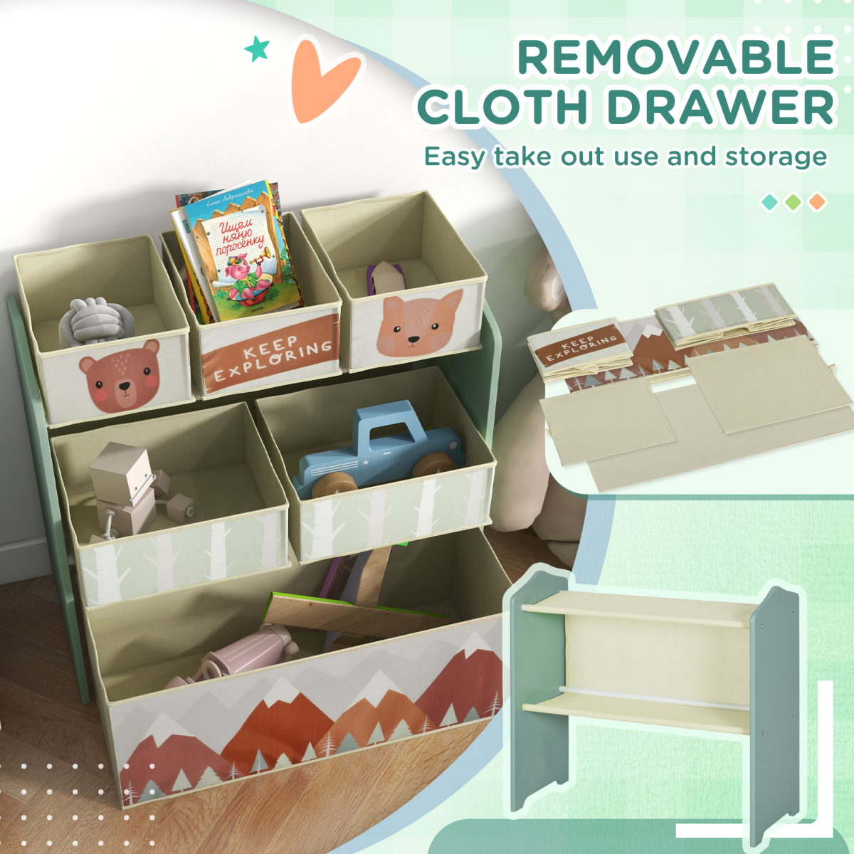 ZONEKIZ Childrens Toy Storage Organiser