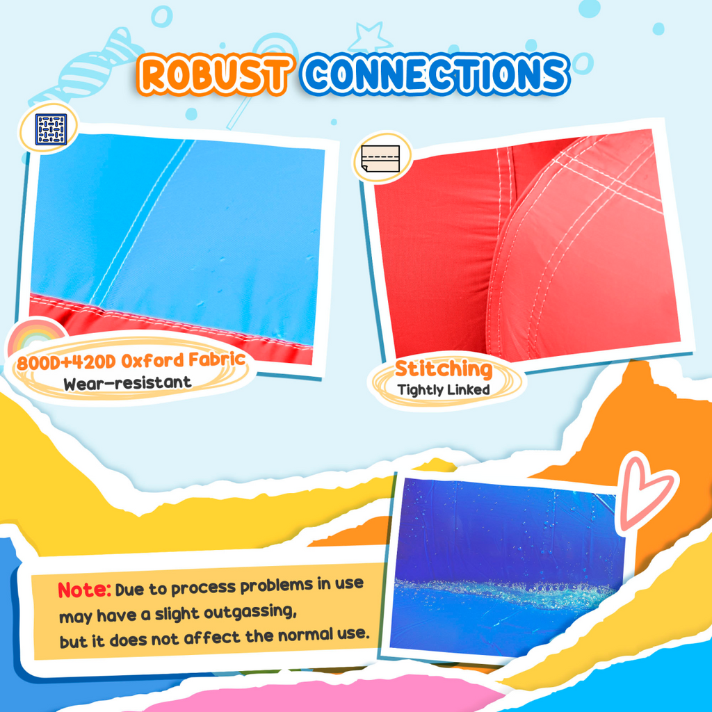 Kids Bouncy Castle with Slide Pool Trampoline Climbing Wall w/ Blower