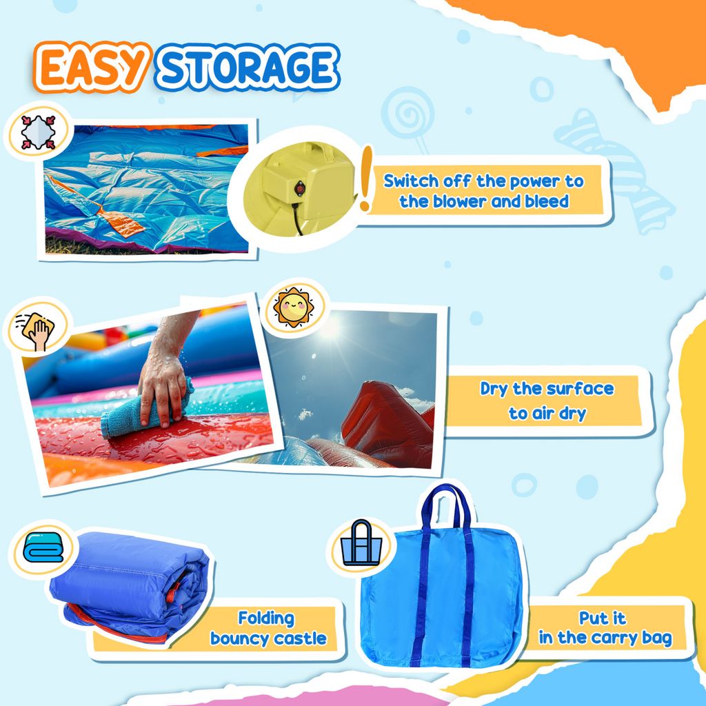 Bouncy Castle with Slide Basket Trampoline