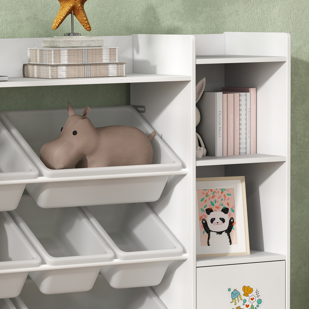 AIYAPLAY Kids Toy Storage Organiser with 8 Removable Storage Boxes