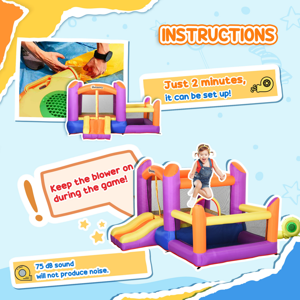 Bouncy Castle with Slide Pool House