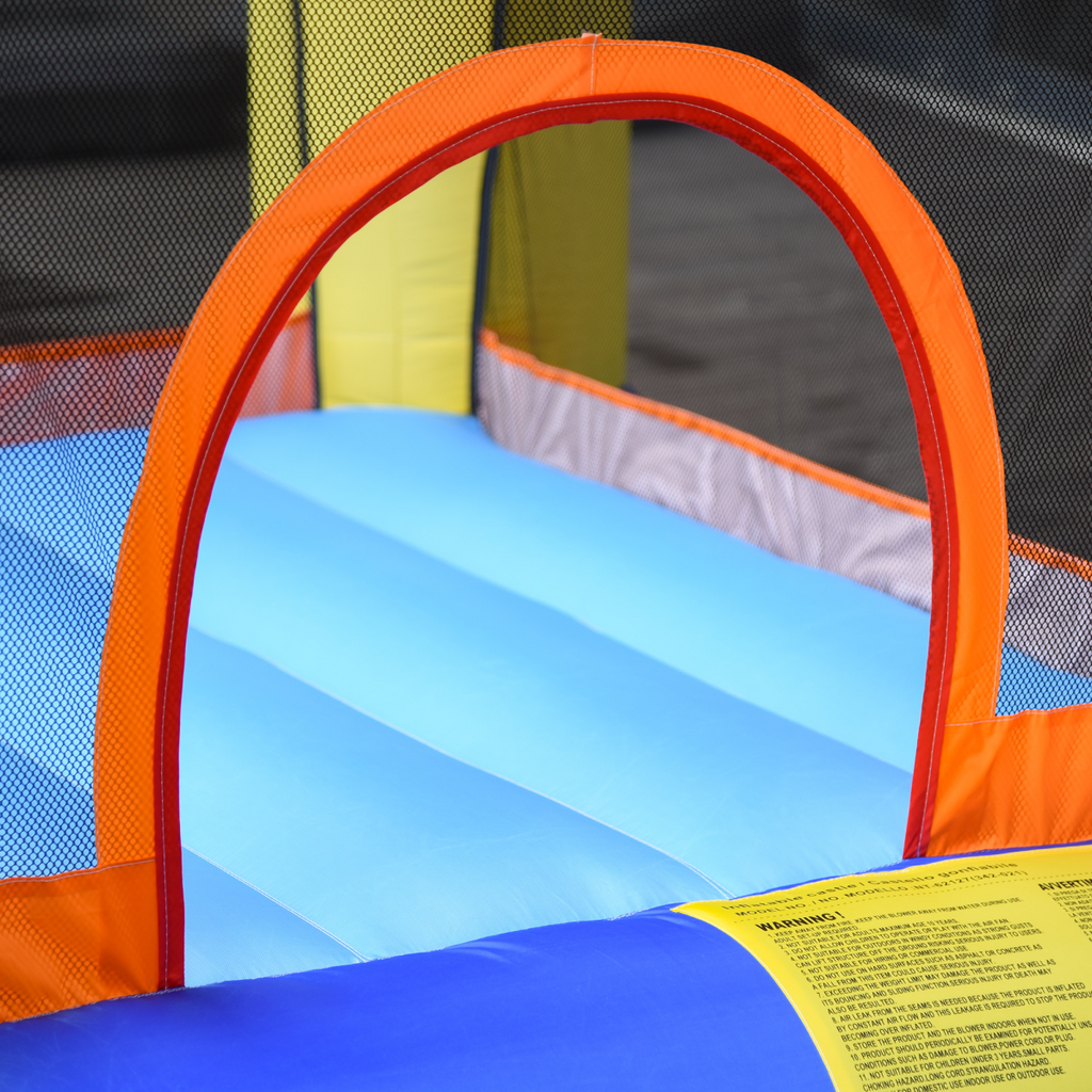 Bouncy Castle with Slide Basket Trampoline