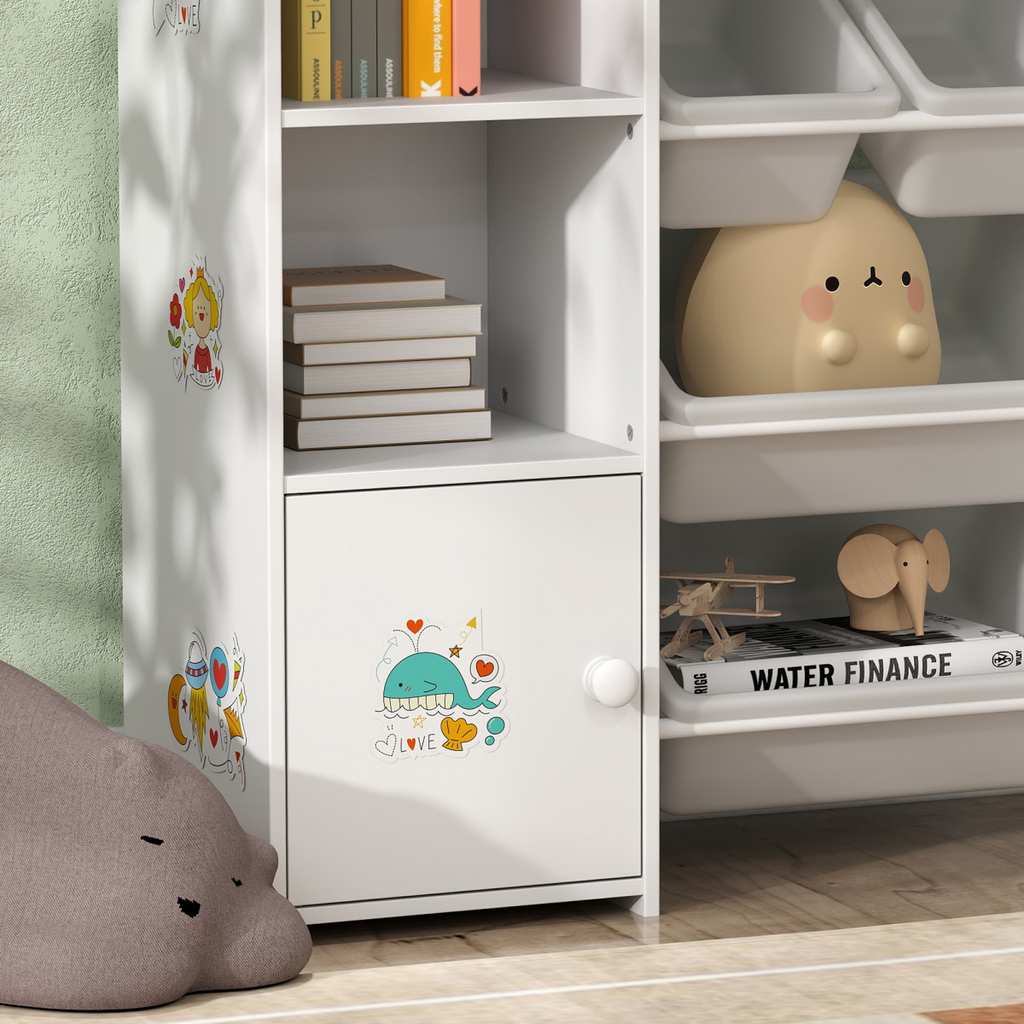 AIYAPLAY Kids Toy Storage Organiser with 8 Removable Storage Boxes
