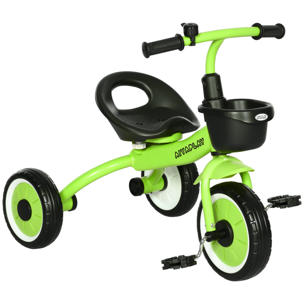 AIYAPLAY Trike with Adjustable Seat, Kids Tricycle for 2-5 Years Old Green